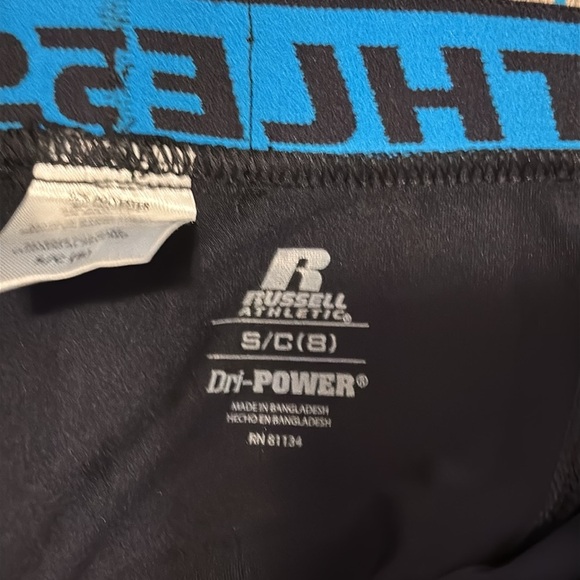 New Russel athletic compression‎ leggings Black boys 8 Compression long shorts - Picture 4 of 5